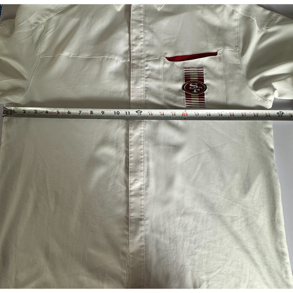 Onfield Reebok NFL San Francisco SF 49ers Snap Front Polyester Camp Shirt Large - Picture 7 of 10